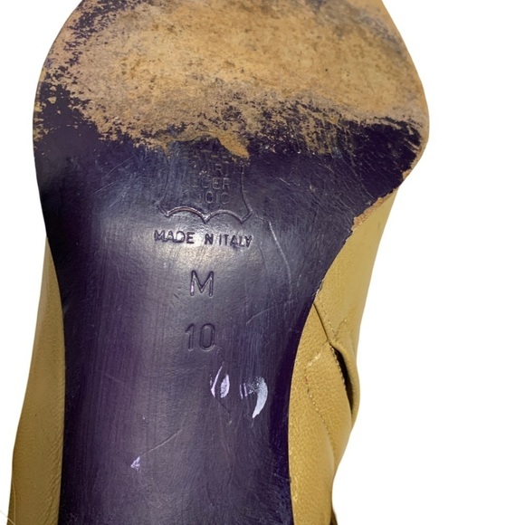 Fendi Women's Ankle Boots Beige Brown Leather & Fur Trim Side Zipper  Size 10 - Picture 9 of 9